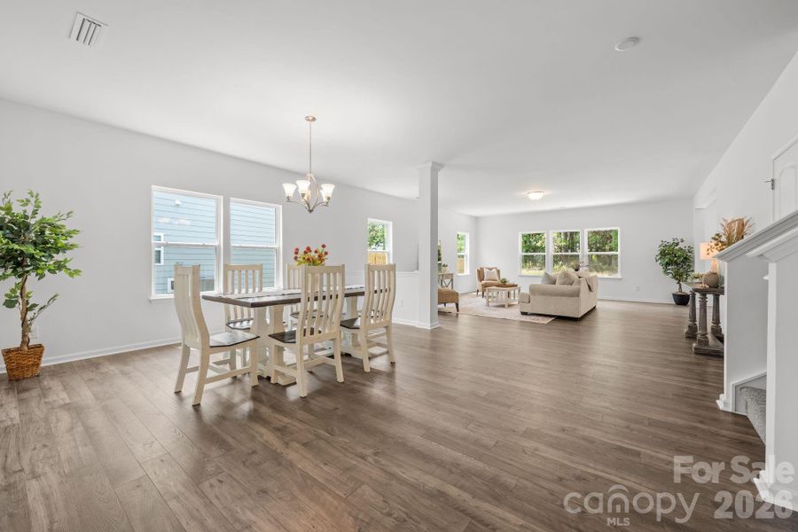 Open Floor Plan for dining and living space Open Floor Plan for dining and living space