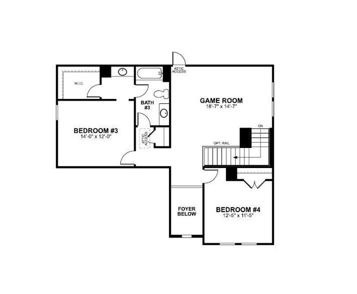 2D floor plan layout of this home in Edgewood, Leander, TX (Image 6).