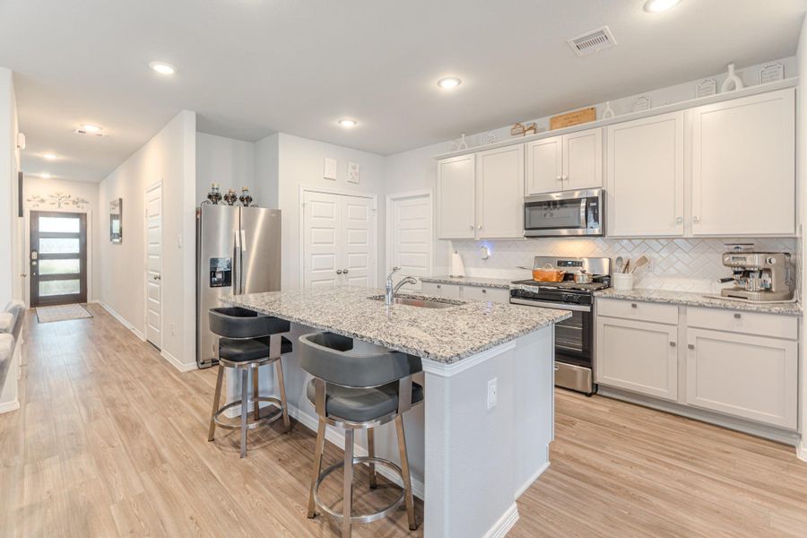 Furnished interior view inside a new home in Lonestar Collection at Aurora, Katy (Image 26). Furnished interior view inside a new home in Lonestar Collection at Aurora, Katy (Image 26).