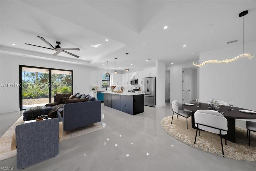 Furnished interior view inside a new home in , Lehigh Acres (Image 9).