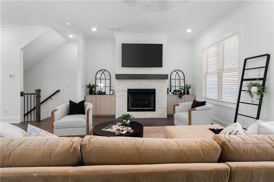 Furnished interior view inside a new home in Waterhaven, Cumming (Image 41). Furnished interior view inside a new home in Waterhaven, Cumming (Image 41).