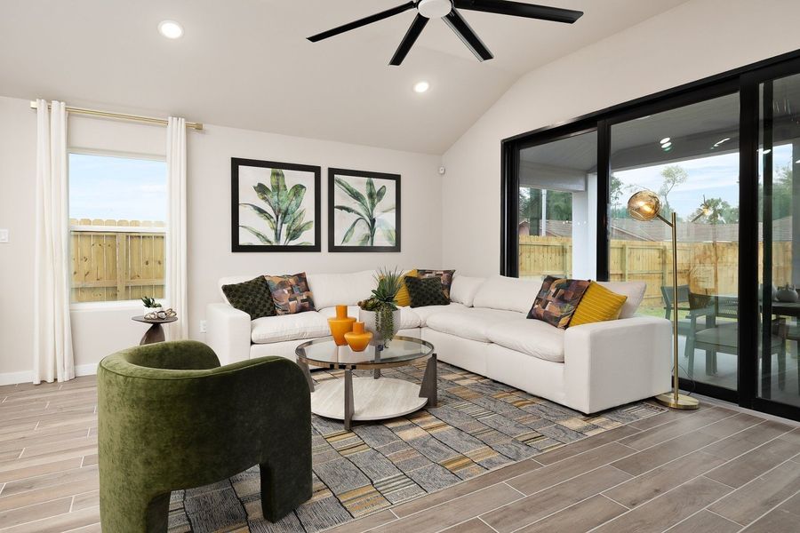 Representative furnished interior of a home built from the Tularosa by Hakes Brothers in Hickory Ridge Estates, Elmendorf (Image 9). Representative furnished interior of a home built from the Tularosa by Hakes Brothers in Hickory Ridge Estates, Elmendorf (Image 9).