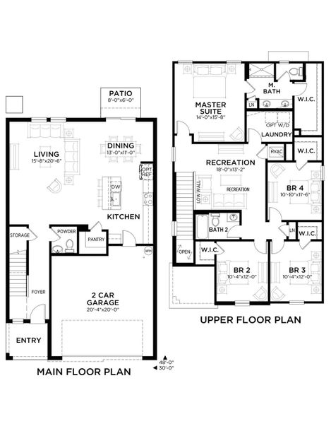 2D floor plan layout for the Azure by Casa Fresca Homes in Crosswinds, Haines City, FL (Image 3).