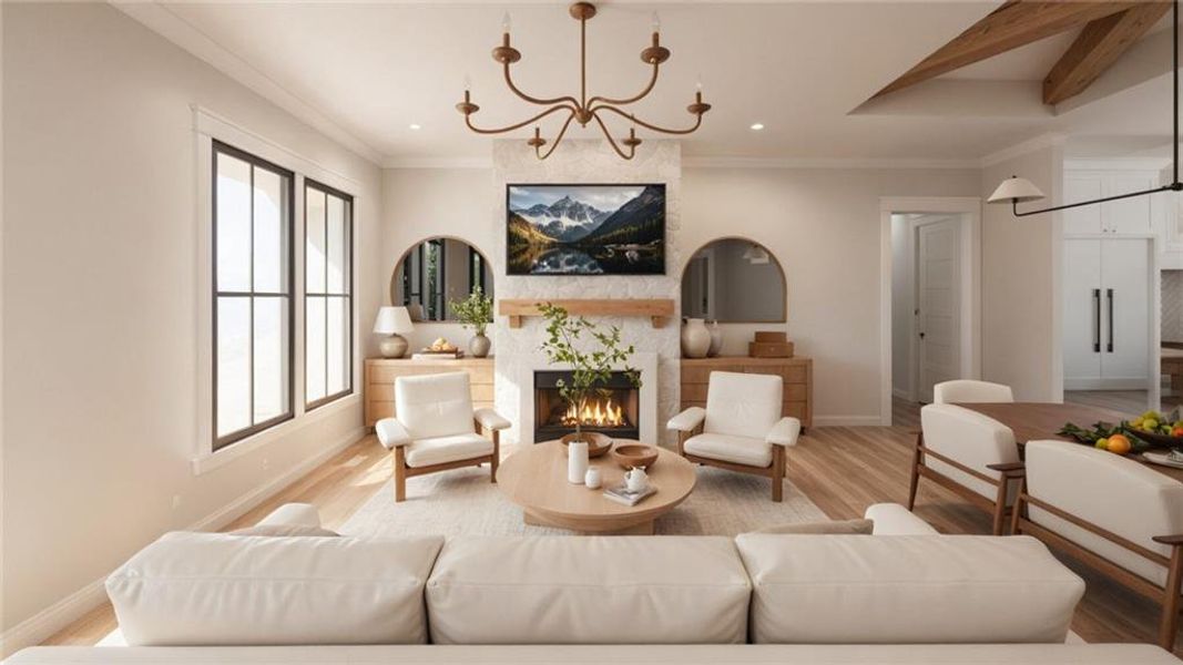 Furnished interior view inside a new home in , Buchanan (Image 5).