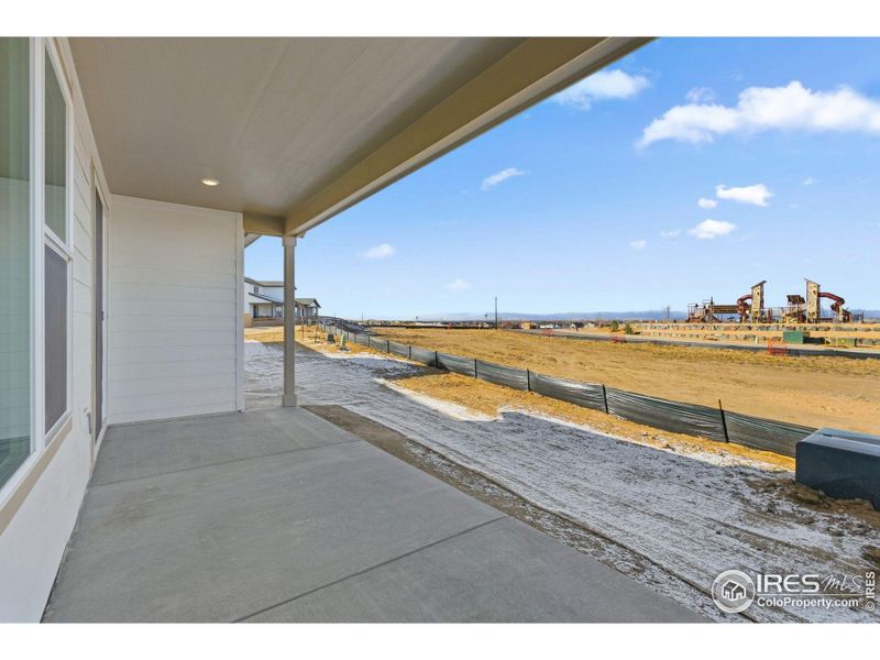 Exterior details and patio area of a home in Cordovan, Longmont (Image 3).