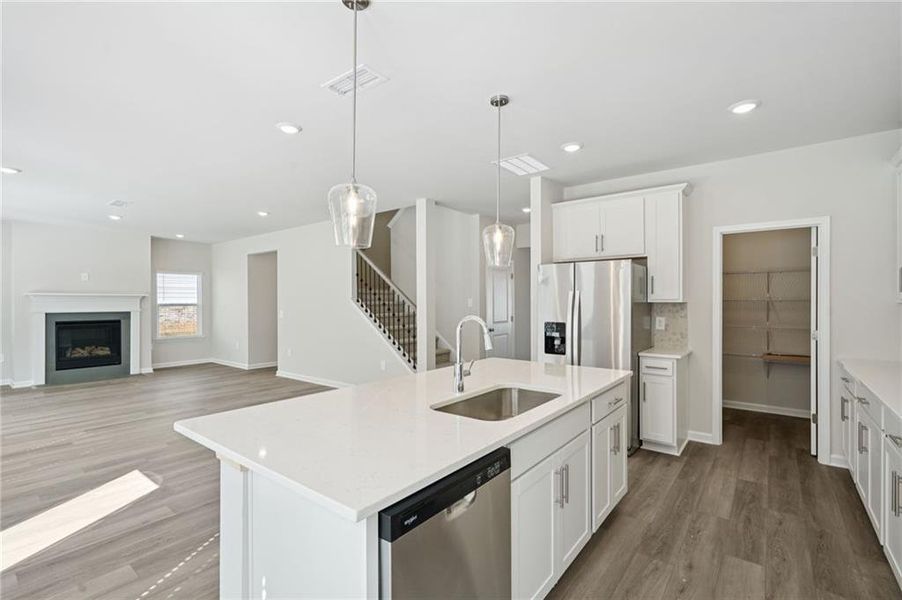 Furnished interior view inside a new home in Parkside at Grayson, Grayson (Image 8).