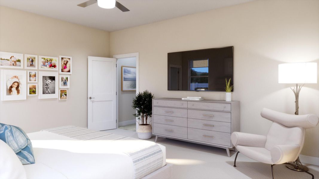 Primary Bedroom | Luna | Hodges Reserve | New Homes In Howey-in-the-Hills, FL by Landsea Homes Primary Bedroom | Luna | Hodges Reserve | New Homes In Howey-in-the-Hills, FL by Landsea Homes