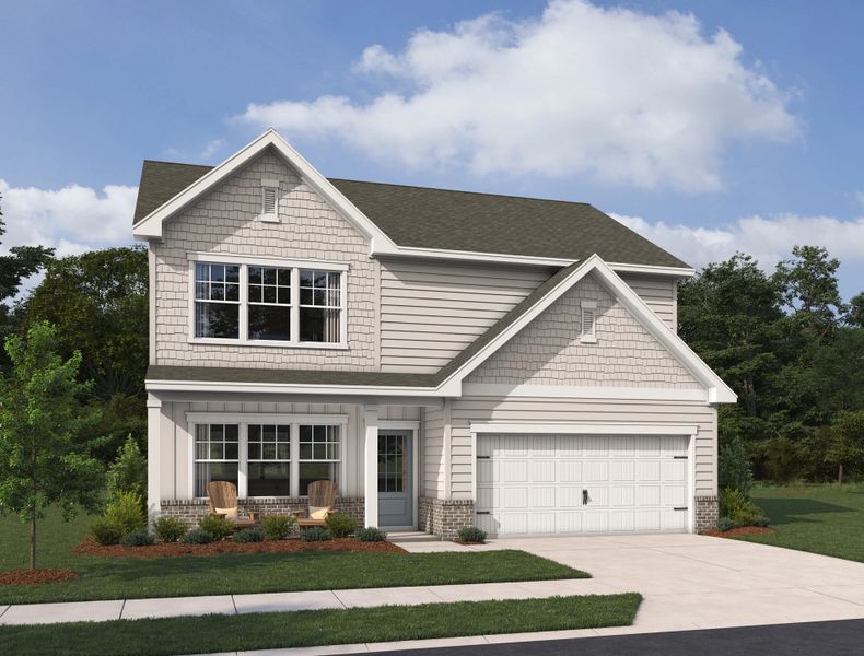 Representative exterior photo of a completed home built from the Baker by Ashton Woods in The Pointe at Heron Bay, Locust Grove, GA (Image 14).
