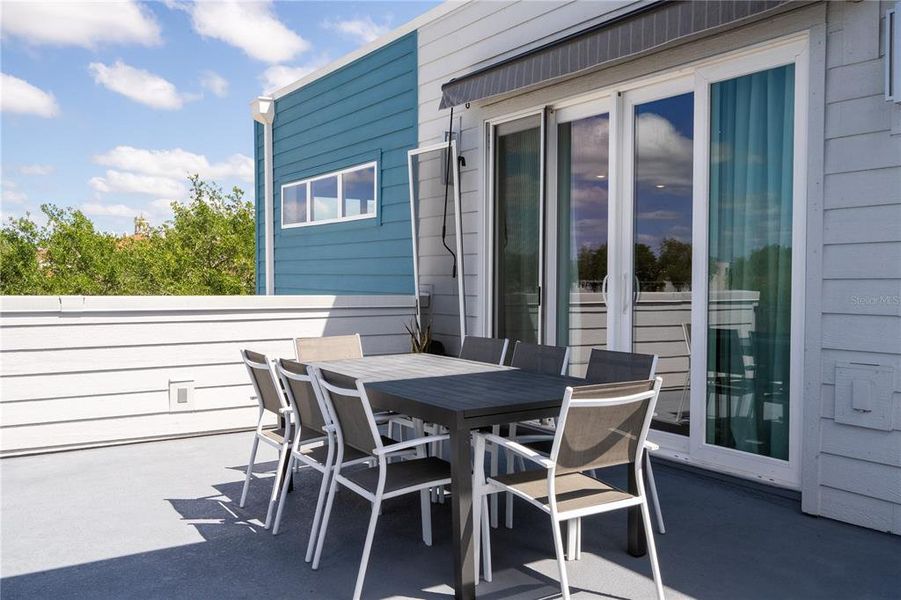 Exterior details and patio area of a home in , Reunion (Image 23). Exterior details and patio area of a home in , Reunion (Image 23).