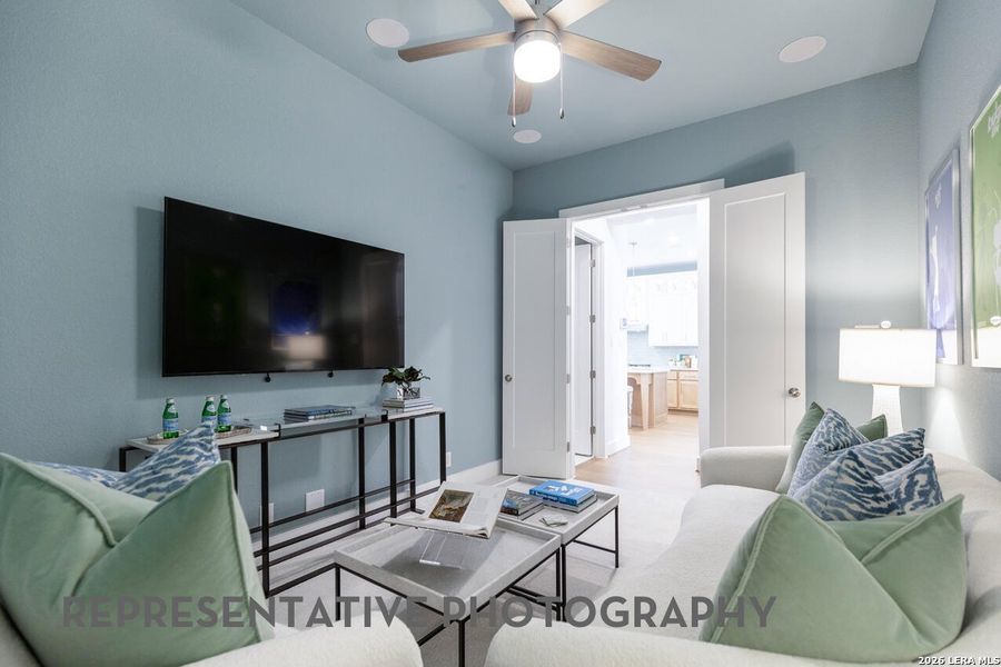 Furnished interior view inside a new home in Prominence, San Antonio (Image 6). Furnished interior view inside a new home in Prominence, San Antonio (Image 6).