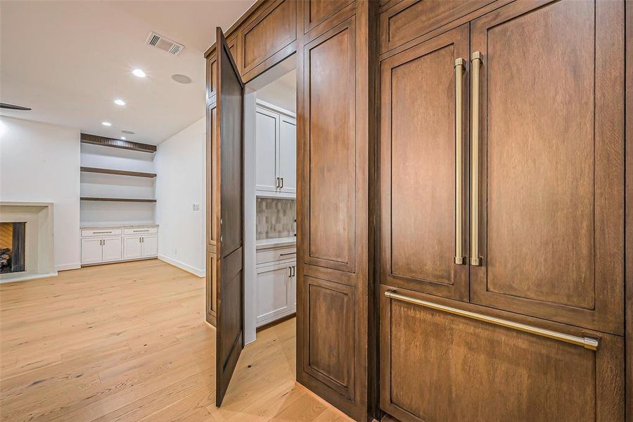 Pantry has beverage/wine refrigerator