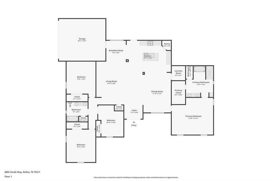 2D floor plan layout of this home in , Dallas, TX (Image 4).