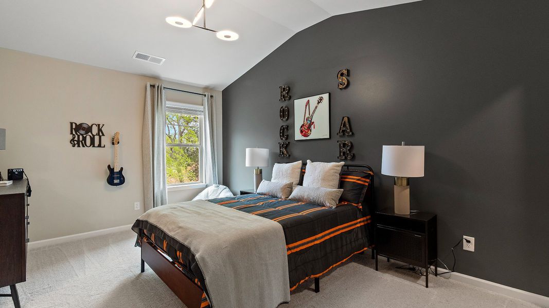 Representative furnished interior of a home built from the Rainier by DRB Homes in Cambria at Traditions, Hampton (Image 39).