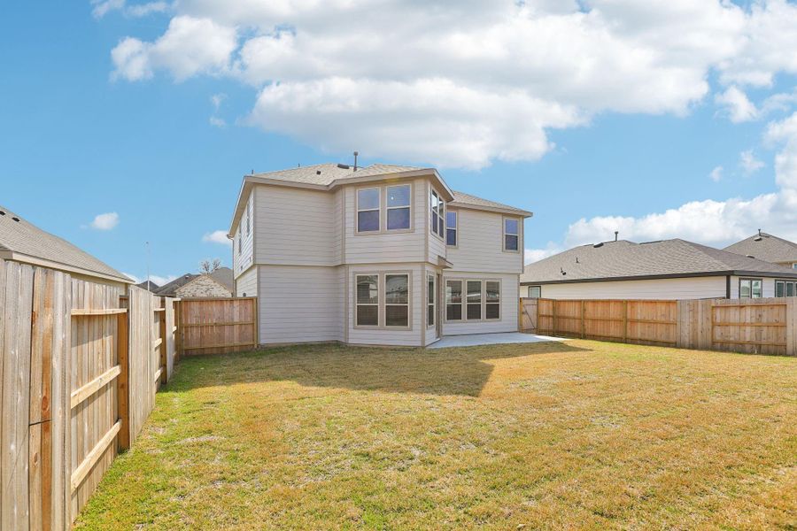 Different angle of backyard space.