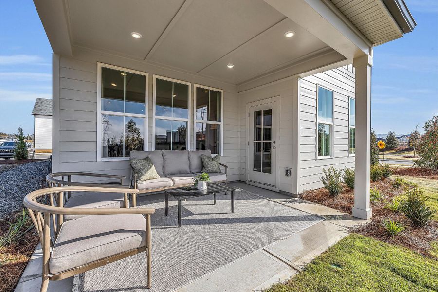 Exterior details and patio area of a home in Wildflower, Chattanooga (Image 1).