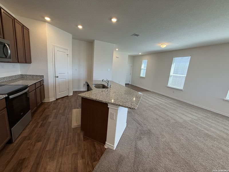 Furnished interior view inside a new home in Legend Point, New Braunfels (Image 7).