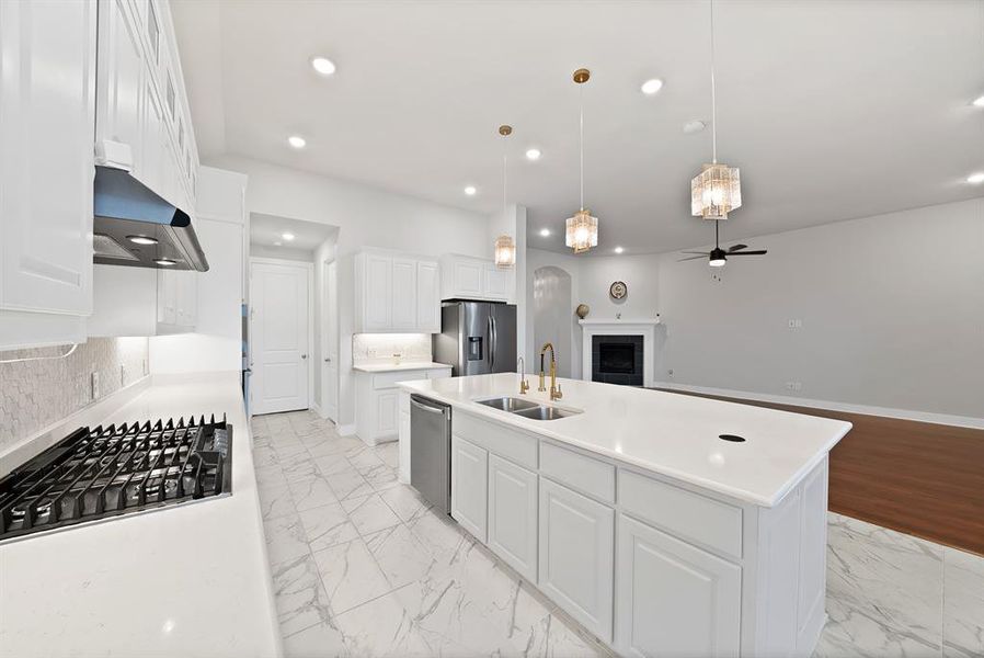 Furnished interior view inside a new home in , Fate (Image 11).