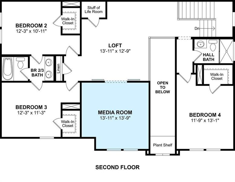 The Stirling floor plan by K. Hovnanian Homes. 2nd Floor Shown. *Prices, plans, dimensions, features, specifications, materials, and availability of homes or communities are subject to change without notice or obligation.