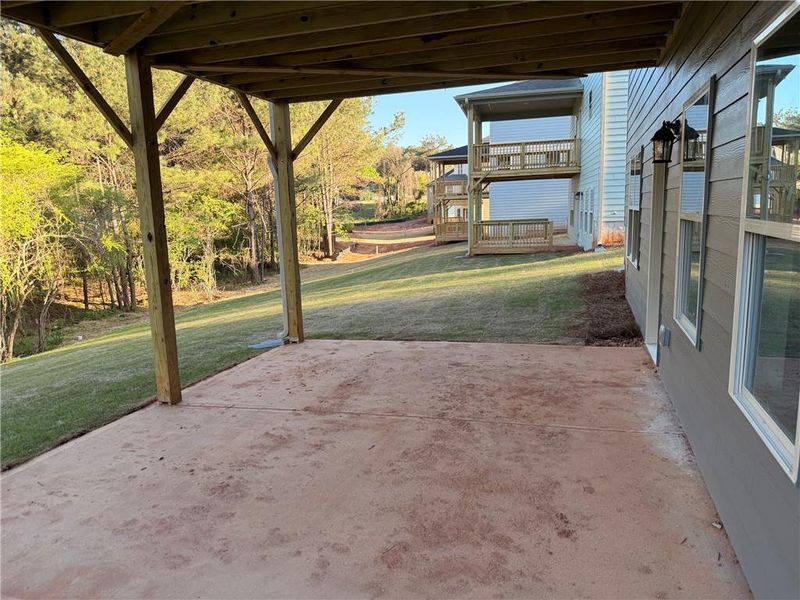 Exterior details and patio area of a home in Magnolia Villas, Cornelia (Image 20).