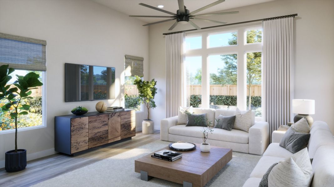 Representative furnished interior of a home built from the 5054 by Risewell Homes in Freedom at Anthem, Kyle (Image 8).