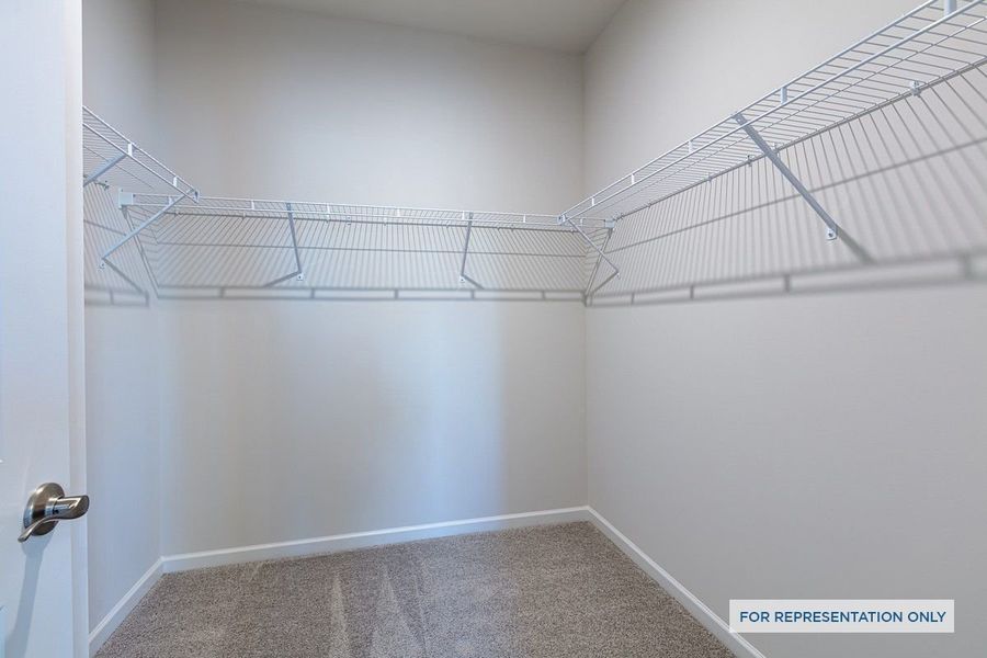 Walk-in closets are located in both upstairs bedrooms