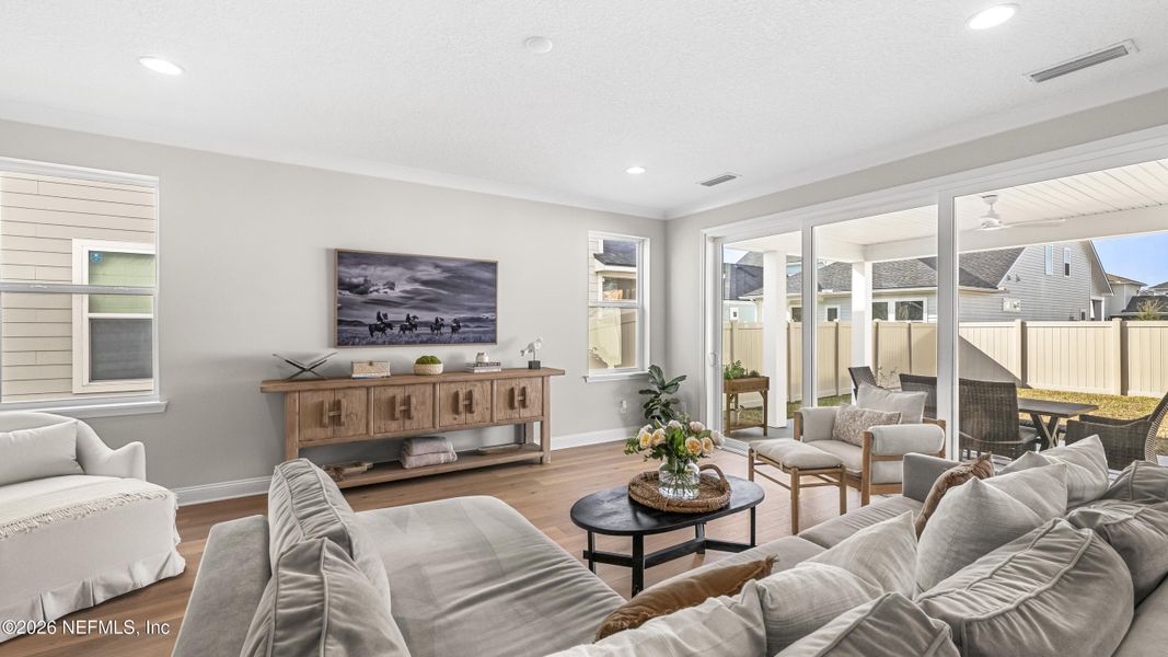 Furnished interior view inside a new home in Settler's Landing at Nocatee, Ponte Vedra (Image 17).
