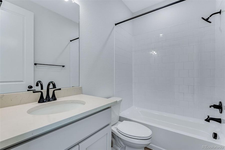 Furnished interior view inside a new home in Painted Prairie, Aurora (Image 15). Furnished interior view inside a new home in Painted Prairie, Aurora (Image 15).