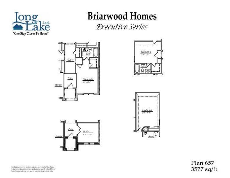 2D floor plan layout of this home in Barton Creek Ranch, Conroe, TX (Image 4).