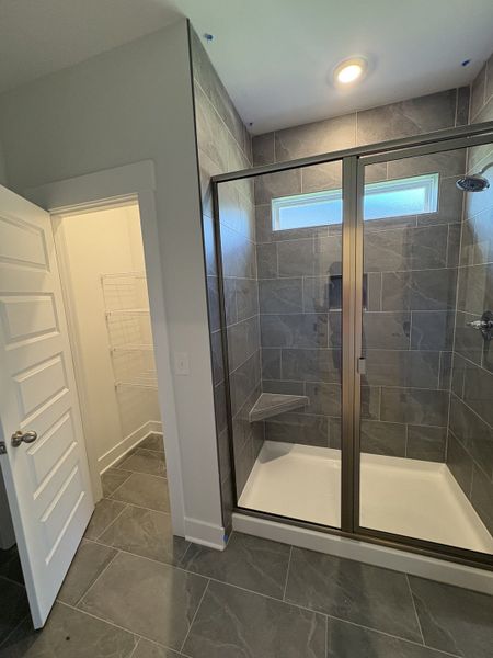 5ft shower and linen closet in primary bathroom 5ft shower and linen closet in primary bathroom