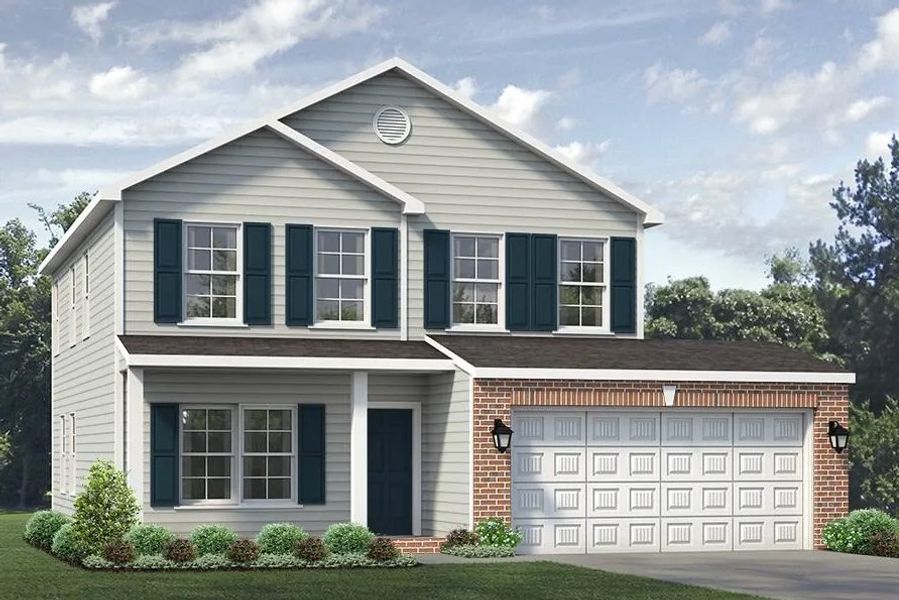 Representative exterior photo of a completed home built from the Irvine by Keystone Homes NC in The Wilcox, Greensboro, NC (Image 26).