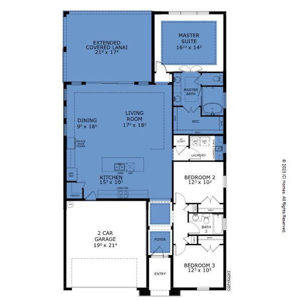 2D floor plan layout of this home in Oakmont, Gainesville, FL (Image 4).