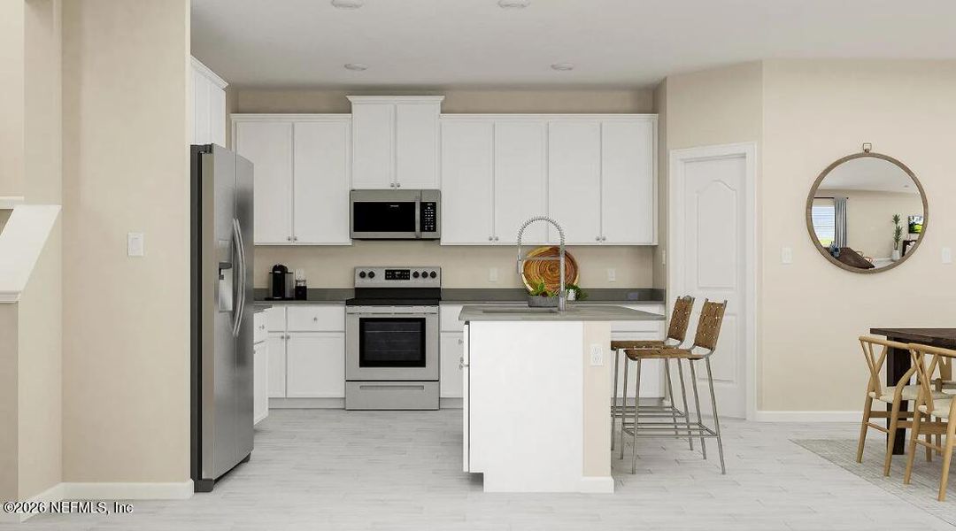 Furnished interior view inside a new home in Avalon Woods, Jacksonville (Image 12).