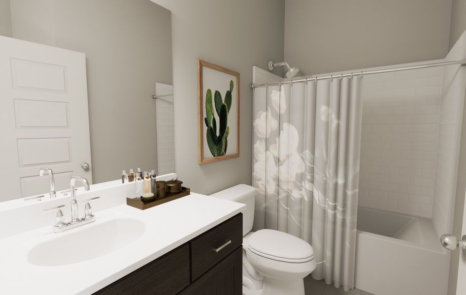 Modern Secondary Bathroom in The Harrington Townhome