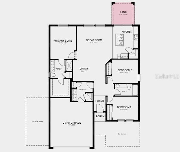2D floor plan layout of this home in Scenic Terrace, Lake Hamilton, FL (Image 2). 2D floor plan layout of this home in Scenic Terrace, Lake Hamilton, FL (Image 2).