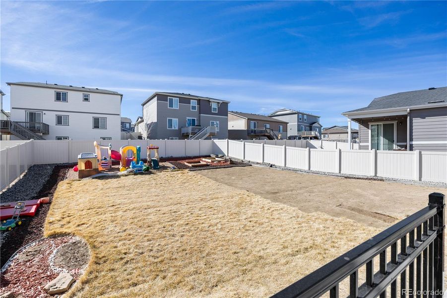 Exterior details and patio area of a home in Anthology North, Parker (Image 26).