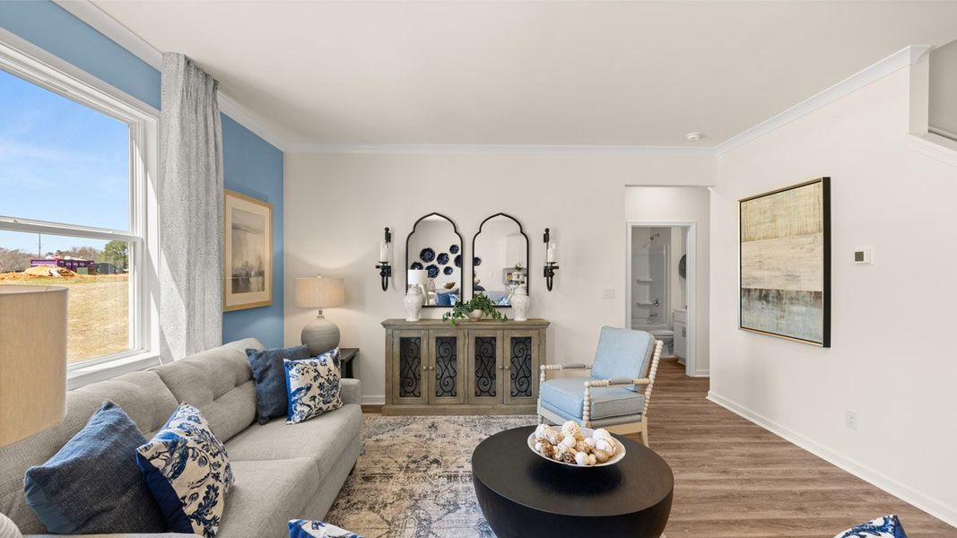 Representative furnished interior of a home built from the HAYDEN Express by D.R. Horton in WillowBrook, Winder (Image 32).