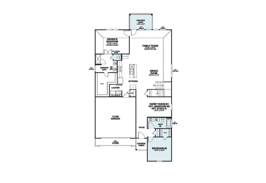 2D floor plan layout of this home in Marble Creek Crossing, Austin, TX (Image 5). 2D floor plan layout of this home in Marble Creek Crossing, Austin, TX (Image 5).
