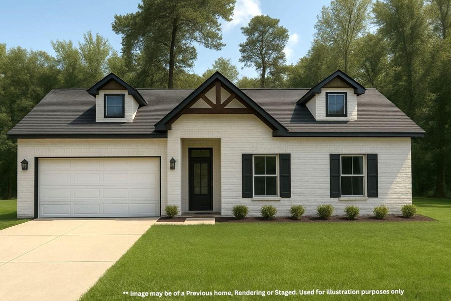 Front exterior of a new home in , Willis, TX, highlighting curb appeal (Image 1).