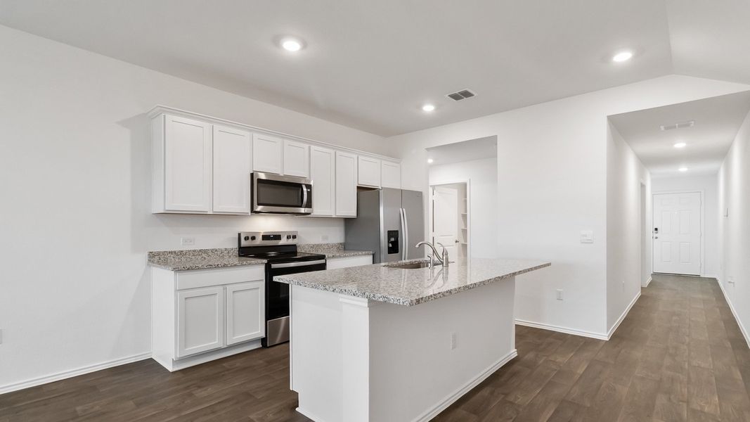 Representative furnished interior of a home built from the The Juniper by D.R. Horton in Palomino, Manor (Image 5).