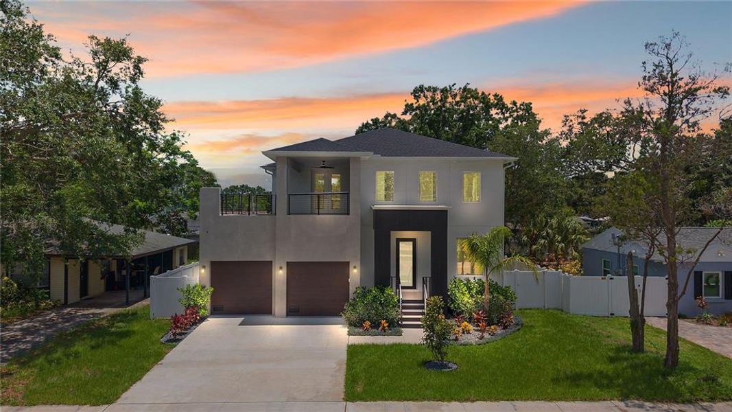 Front exterior of a new home in , Tampa, FL, highlighting curb appeal (Image 2). Front exterior of a new home in , Tampa, FL, highlighting curb appeal (Image 2).