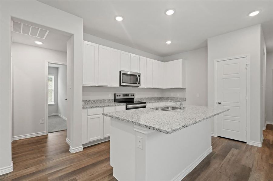 Furnished interior view inside a new home in Burgess Meadows, Cleburne (Image 3). Furnished interior view inside a new home in Burgess Meadows, Cleburne (Image 3).