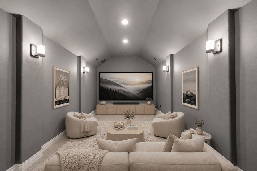 Furnished interior view inside a new home in Bridgeland 60′, Cypress (Image 10).