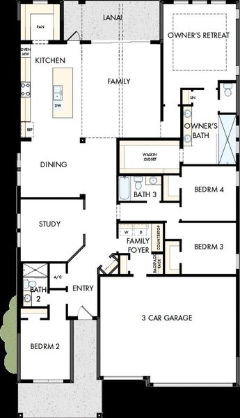 2D floor plan layout of this home in Soleta at Starkey Ranch – Executive Series, Odessa, FL (Image 2). 2D floor plan layout of this home in Soleta at Starkey Ranch – Executive Series, Odessa, FL (Image 2).
