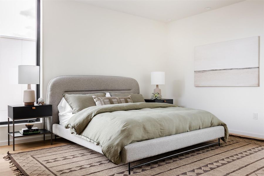 Bedroom featuring wood finished floors