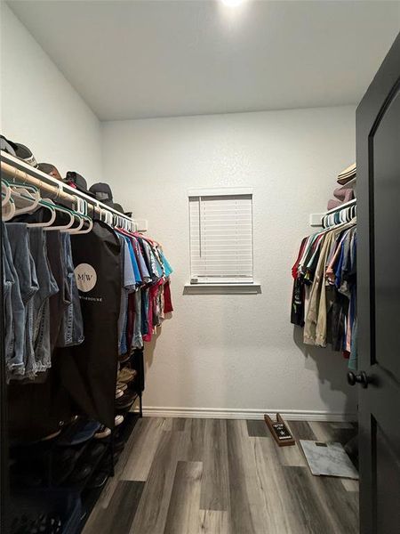 Primary Closet in bathroom