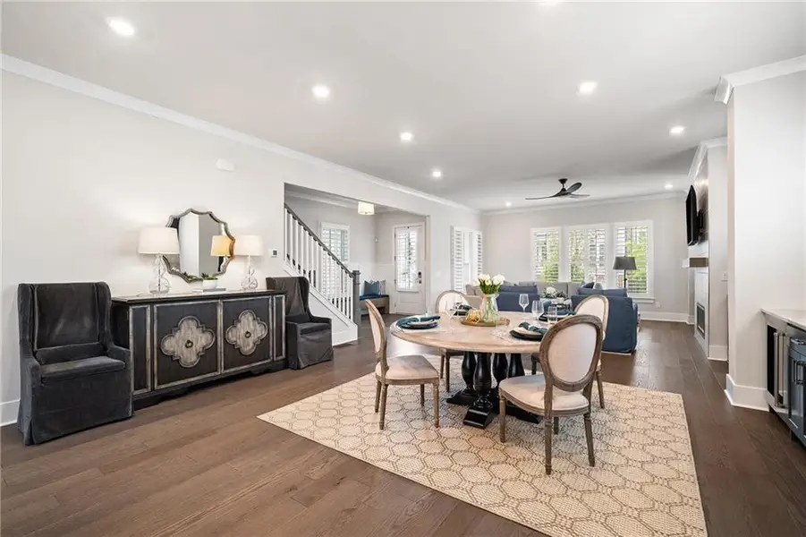 Furnished interior view inside a new home in Manning on the Square, Alpharetta (Image 17).
