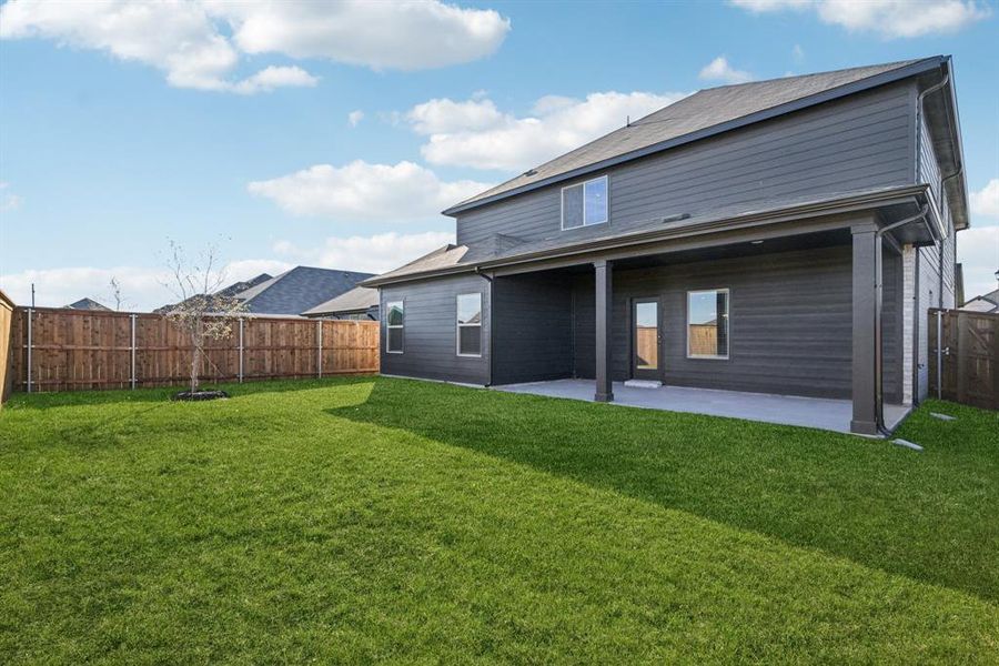 Exterior details and patio area of a home in Lakehaven - Signature Series, Farmersville (Image 4). Exterior details and patio area of a home in Lakehaven - Signature Series, Farmersville (Image 4).