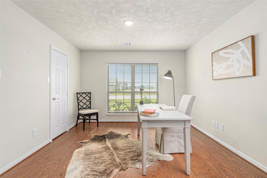 The study just off the dining room could also be a library, sitting room, or lounge. The study just off the dining room could also be a library, sitting room, or lounge.