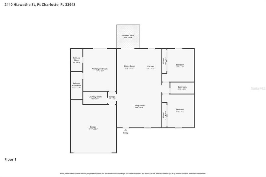 2D floor plan layout of this home in , Port Charlotte, FL (Image 5).