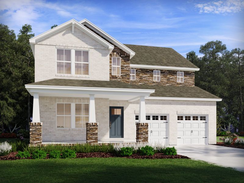 Representative exterior photo of a completed home built from the Lambert by Meritage Homes in Benders Cove - Reserve Series, Mount Juliet, TN (Image 9).